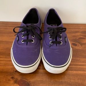 Purple Vans sneakers, women’s 7, men’s 5.5
